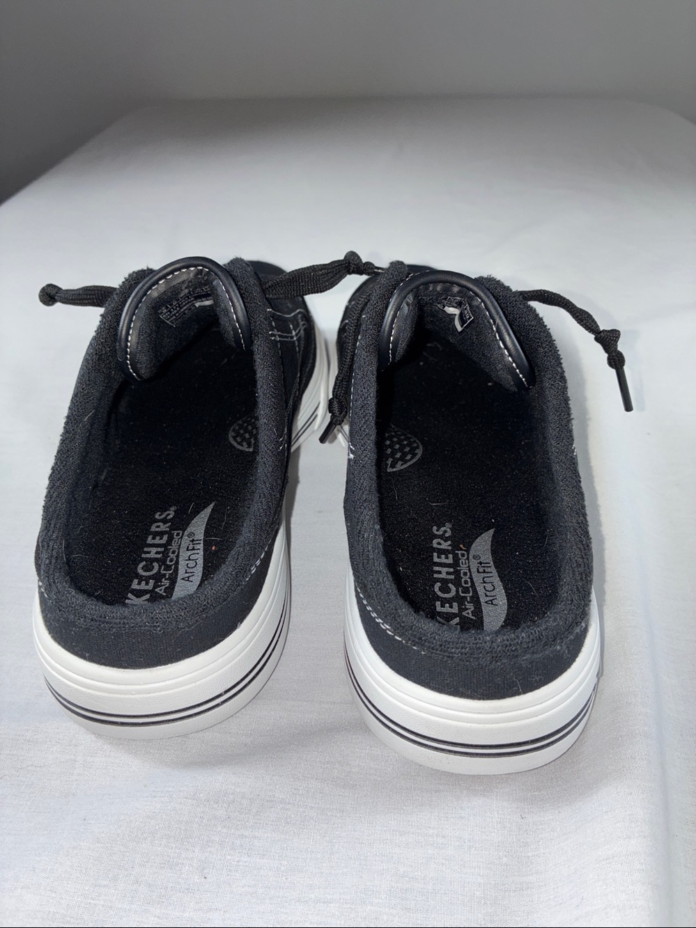 Skechers Street™ Arch Fit® Arcade -black canvas mule sneakers Sz 9 EUC - Picture 5 of 8